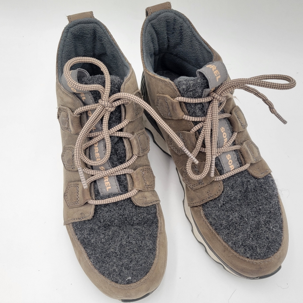 Sorel Kinetic Caribou Lace Up Booties size 7.5 Waterproof - Picture 2 of 7